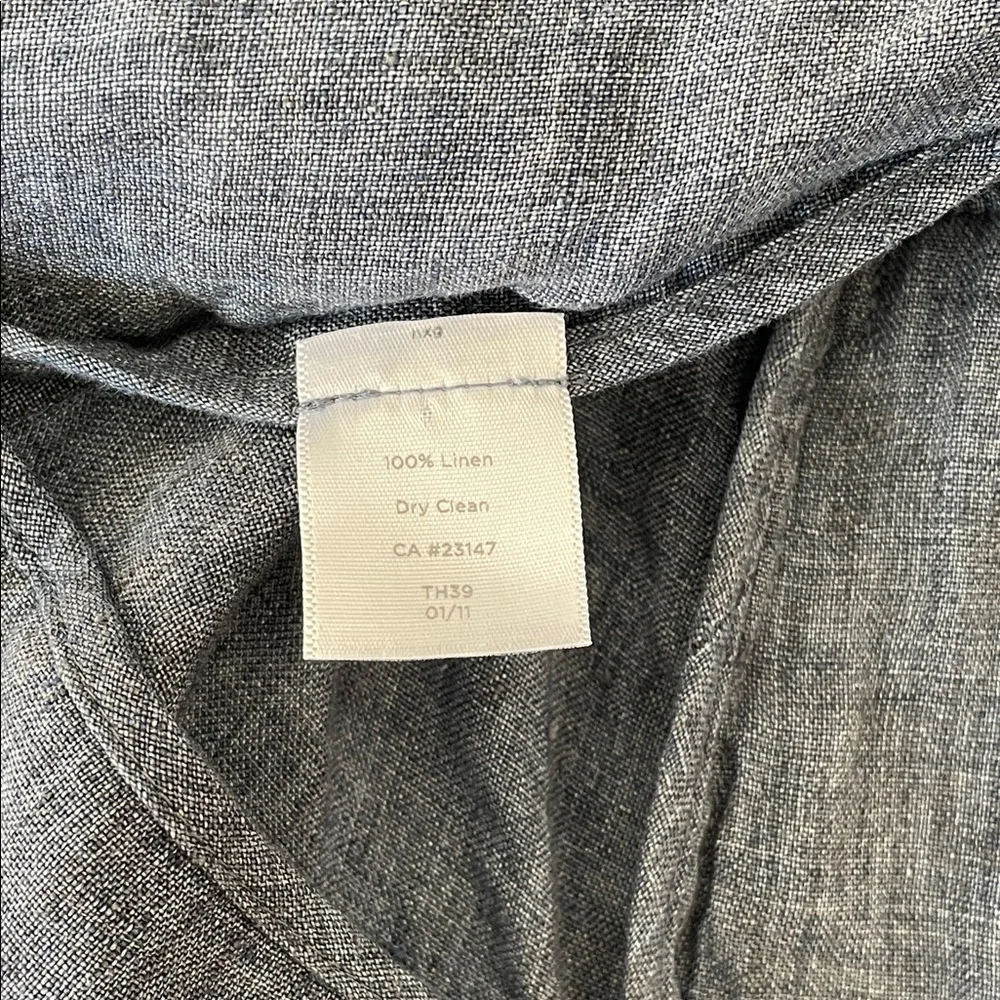 TALBOTS Women's Blue Chambray Linen Unlined Blazer 10 - Picture 13 of 16